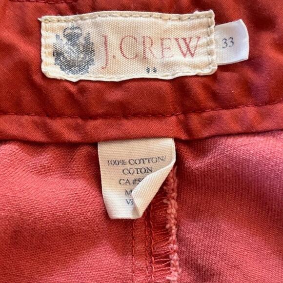 J. Crew 100% Cotton Coral Pink 9 in Bermuda Flat Front Short, size 33 - Picture 4 of 5